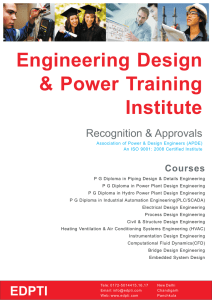 Engineering Design &amp; Power Training Institute Recognition &amp; Approvals