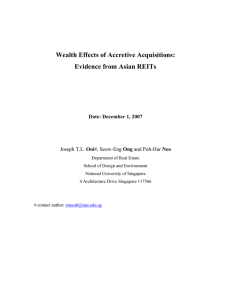 Wealth Effects of Accretive Acquisitions: Evidence from Asian REITs
