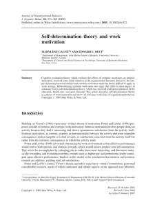 Journal of Organizational Behavior J. Organiz. Behav. 26, 331–362 (2005)