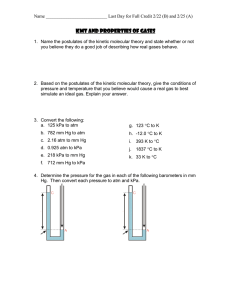 KMT and Properties of Gases