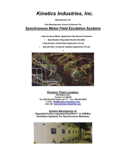Kinetics Industries, Inc. Synchronous Motor Field Excitation Systems