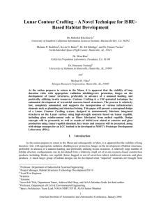 Lunar Contour Crafting – A Novel Technique for ISRU-