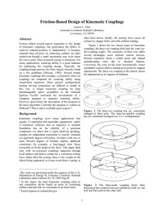 Friction-Based Design of Kinematic Couplings