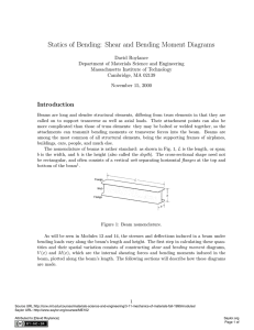 Statics of Bending: Shear and Bending Moment Diagrams