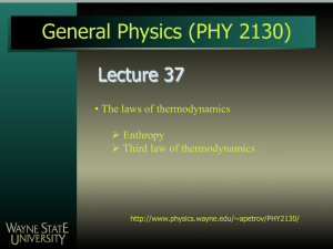 General Physics (PHY 2130) Lecture 37 • The laws of thermodynamics