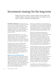 Investment strategy for the long term