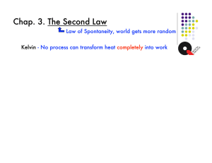 Chap. 3. The  Second Law