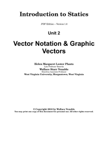 Vector Notation &amp; Graphic Vectors Introduction to Statics Unit 2