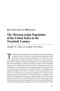 T The Mexican-origin Population of the United States in the Twentieth Century