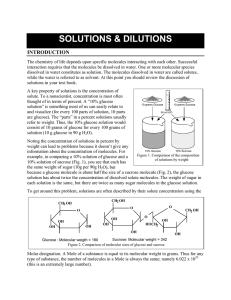 SOLUTIONS &amp; DILUTIONS INTRODUCTION