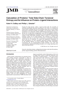 ’ Total Side-Chain Torsional Calculation of Proteins –Ligand Interactions