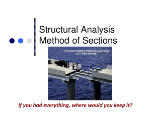 Structural Analysis Method of Sections