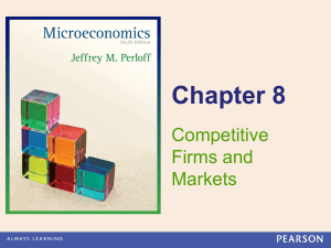 Chapter 8 Competitive Firms and Markets