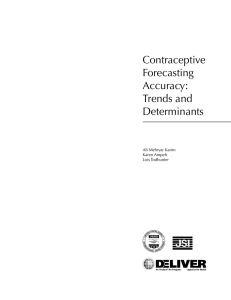 Contraceptive Forecasting Accuracy: Trends and