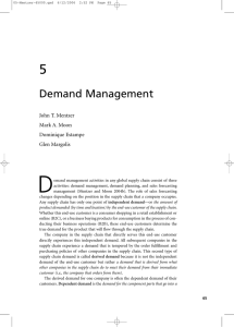 D 5 Demand Management John T. Mentzer