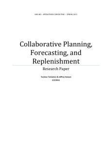 Collaborative Planning, Forecasting, and Replenishment Research Paper