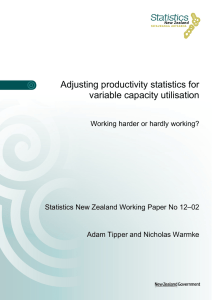 Adjusting productivity statistics for variable capacity utilisation