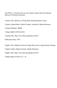 This PDF is a selection from an out-of-print volume from... Bureau of Economic Research