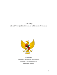 A Case Study: Indonesia’s Foreign Direct Investment and Economic Development