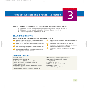 3 Product Design and Process Selection
