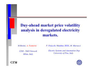 Day-ahead market price volatility analysis in deregulated electricity markets.
