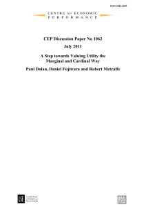 CEP Discussion Paper No 1062 July 2011 Marginal and Cardinal Way