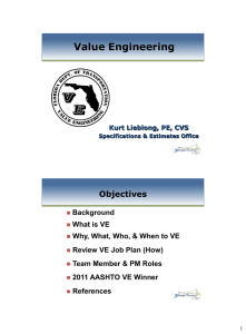 Value Engineering Objectives