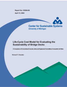 Life-Cycle Cost Model for Evaluating the Sustainability of Bridge Decks