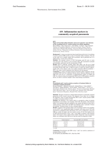419. Inflammation markers in community-acquired pneumonia W , S
