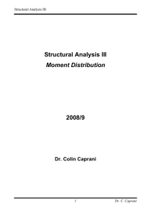 Structural Analysis III 2008/9 Moment Distribution