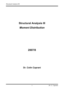 Structural Analysis III 2007/8 Moment Distribution