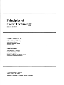 Principles of Color Technology Fred W. Billmeyer, Jr.