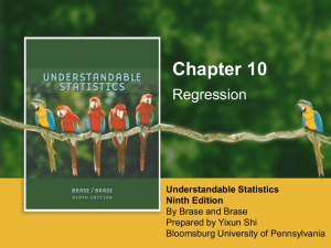 Chapter 10 Regression Understandable Statistics Ninth Edition