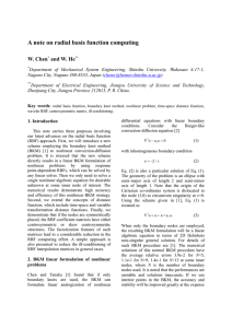 A note on radial basis function computing W. Chen and W. He