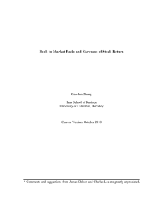 Book-to-Market Ratio and Skewness of Stock Return