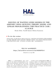 SOLVING OF WAITING LINES MODELS IN THE