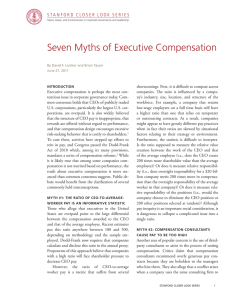 Seven Myths of Executive Compensation