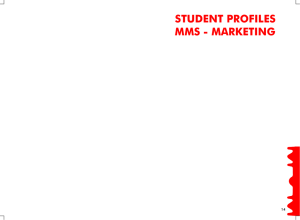 STUDENT PROFILES MMS - MARKETING 14