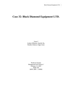 Case 32: Black Diamond Equipment LTD.