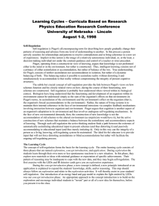 Learning Cycles – Curricula Based on Research Physics Education Research Conference