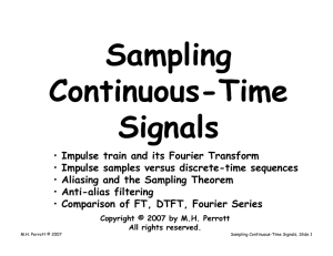 Sampling Continuous-Time Signals