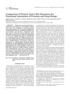 Comparison of Protein Active Site Structures for