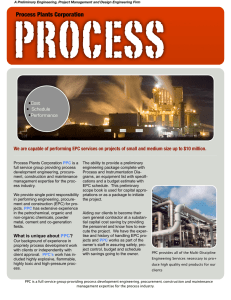 PROCESS Process Plants Corporation  •