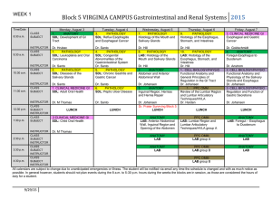 Block 5 VIRGINIA CAMPUS Gastrointestinal and Renal Systems 2015