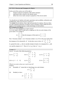 Chapter 1: Linear Equations and Matrices