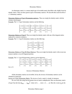 Elementary Matrices