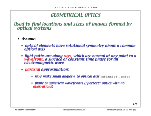 GEOMETRICAL OPTICS optical systems