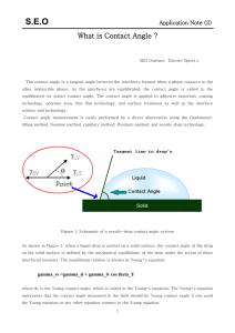 S.E.O  What is Contact Angle ? Application Note (2)