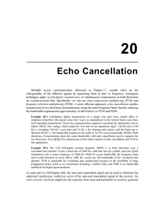 20 Echo Cancellation