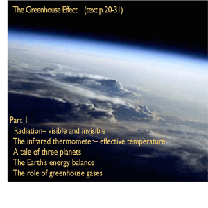 The Greenhouse Effect    (text p. 20-31)